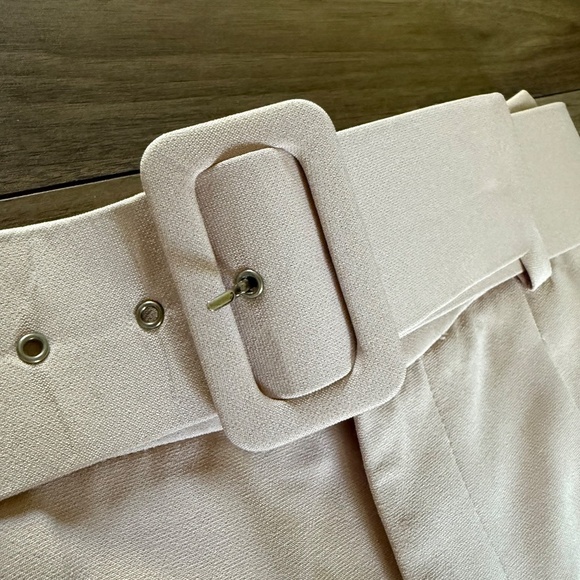 Zara Belted Darted Trousers | Size XS | Light Pink - Picture 4 of 7